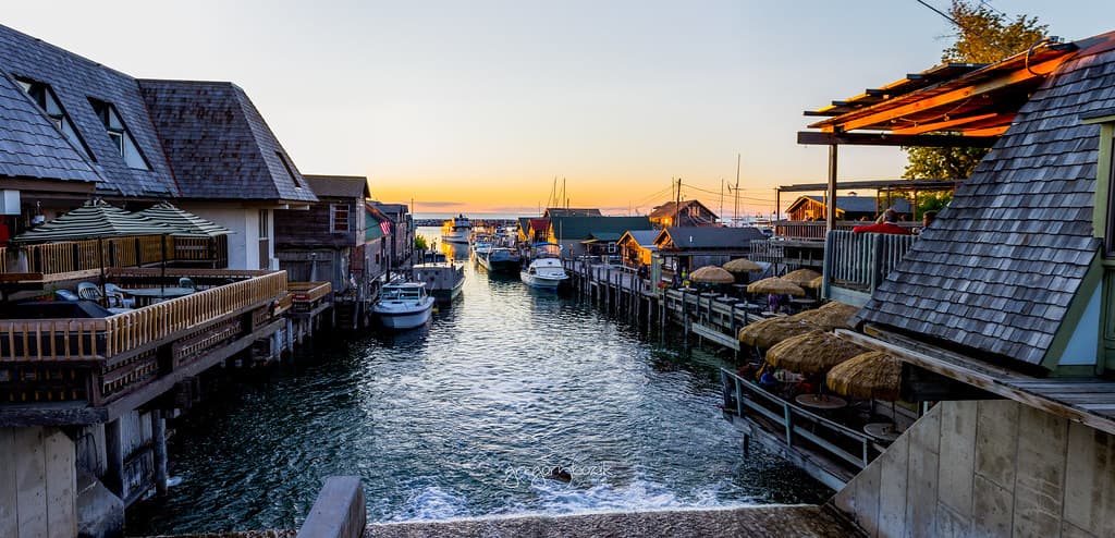 Fish Town waterfront and fishing boats