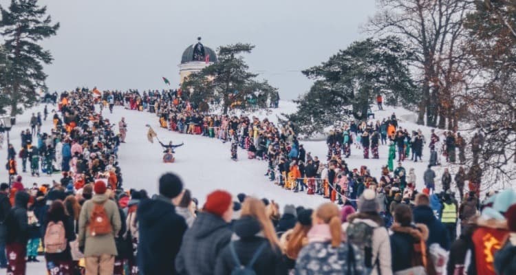 Marquette Winterfest celebration with winter activities and snow sports in the Upper Peninsula