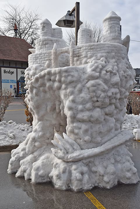 Zehnder's Snowfest ice sculptures and winter festival celebration in Frankenmuth, Michigan