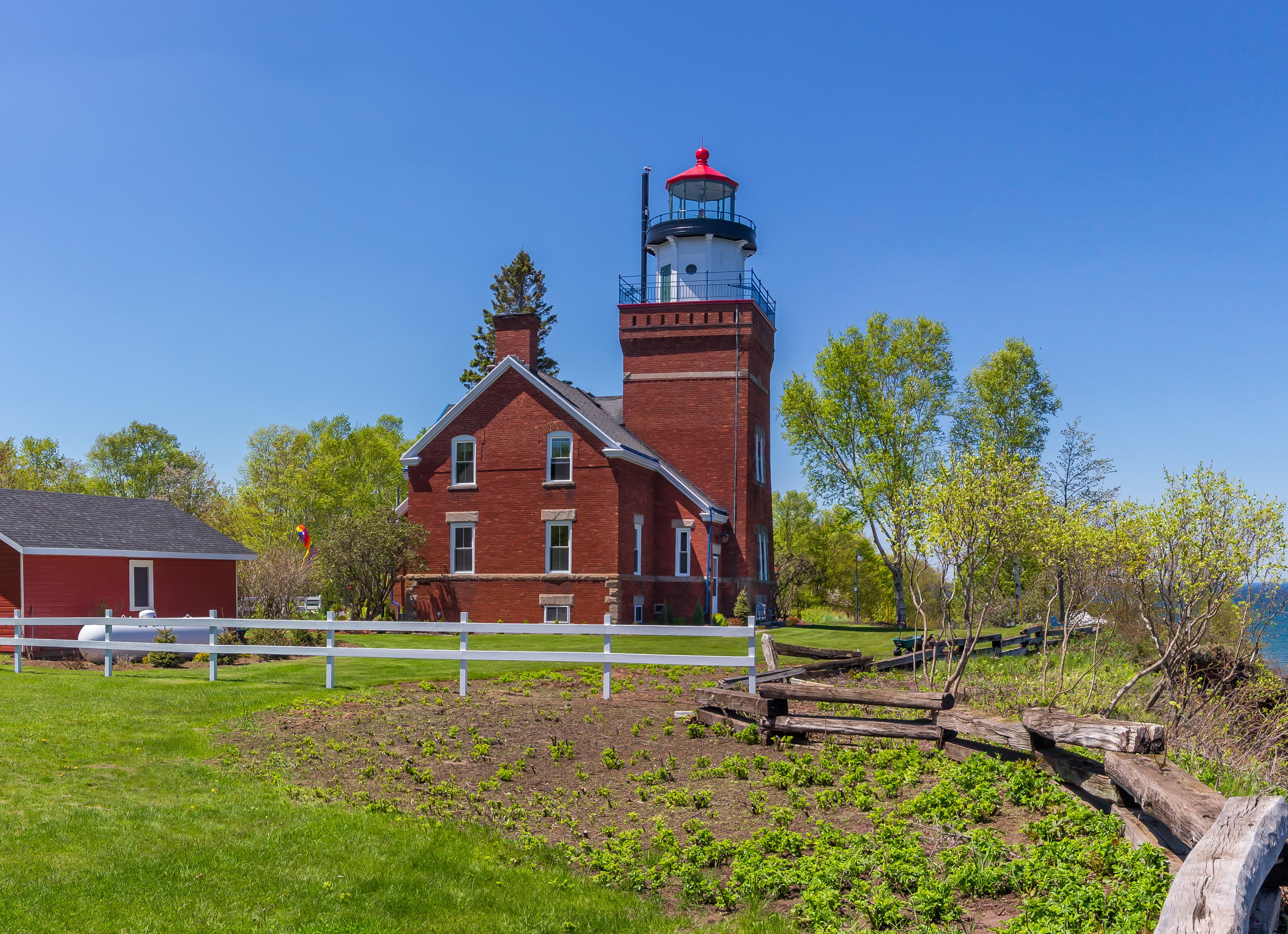 Big Bay Point Lighthouse overlooking Lake Superior